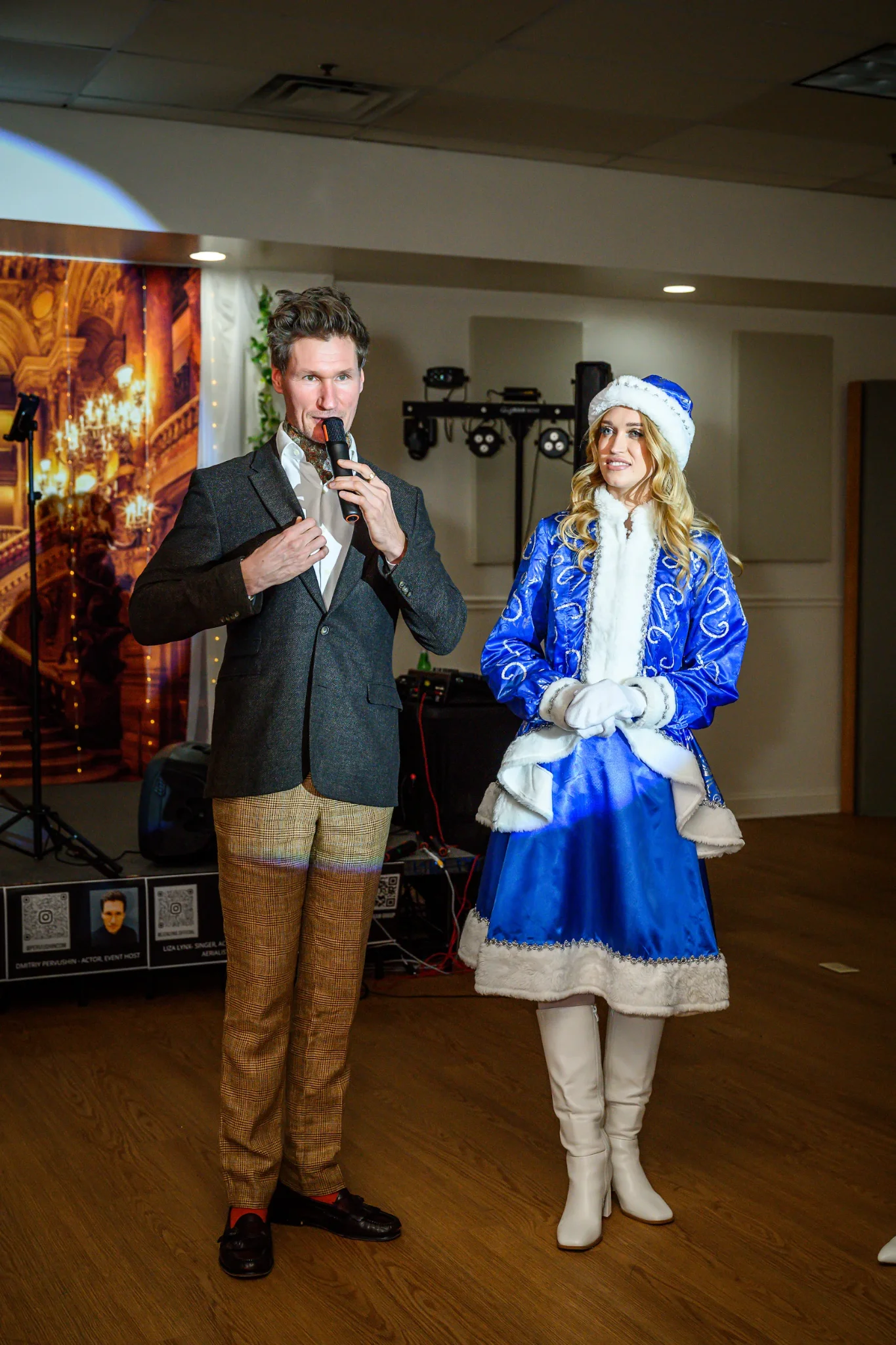 The MC and Snegurochka (Snow Maiden)