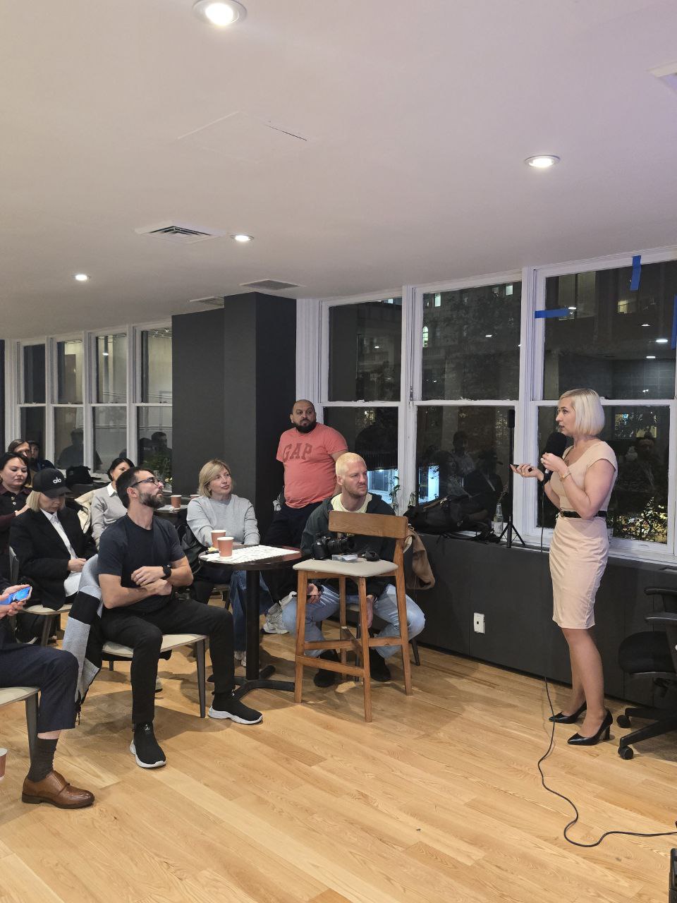 Olesya Smith presenting her credentials and experience at MLS Architecture