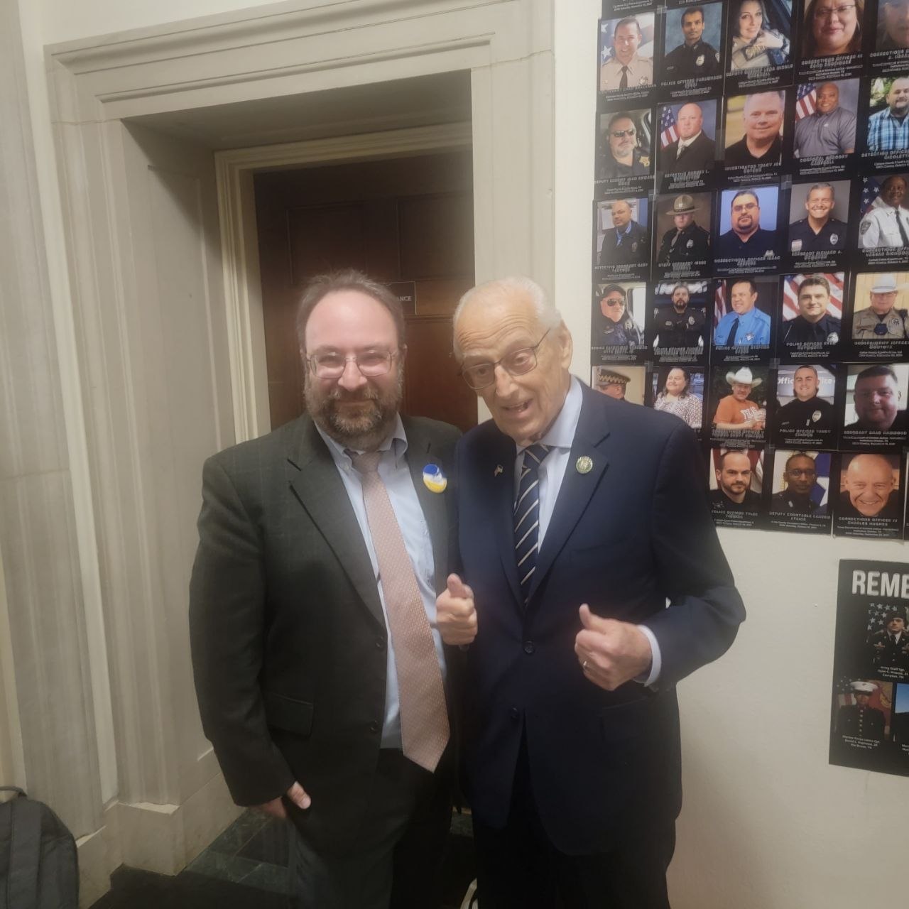 Michael Levdanski meeting the late Congressman William Pascrell